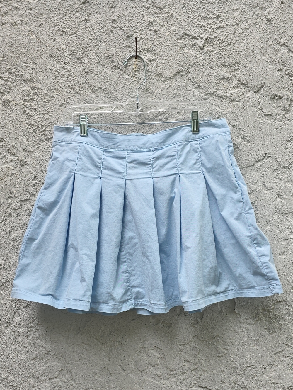 American Eagle Light Blue Pleated Mini Skirt Tennis Skirt With Pockets Size 12